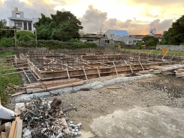 基礎コンクリート流す前日